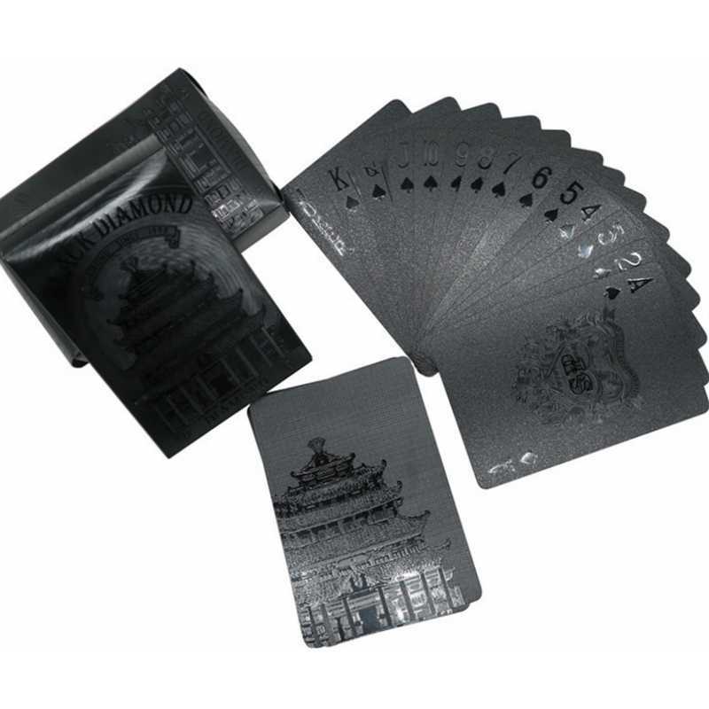 2 Decks!! Black Playing Cards Deck Frosting Black Diamond Poker Limited Edition