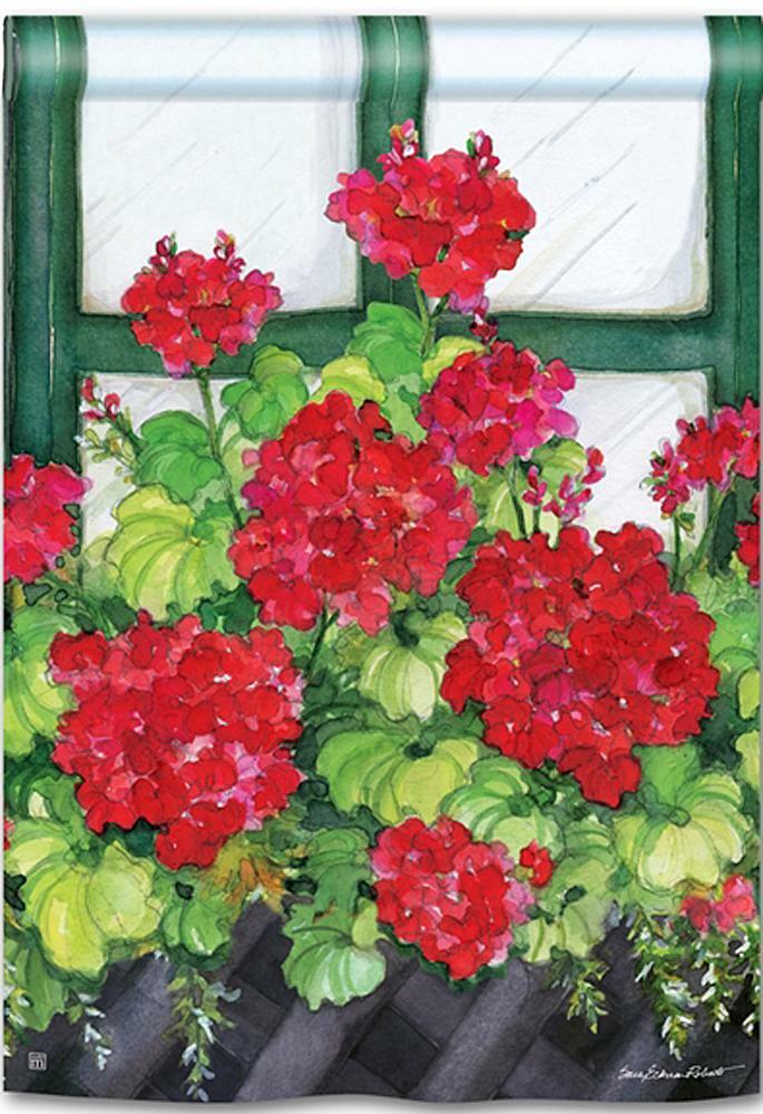 Window Box Geraniums Large Flag