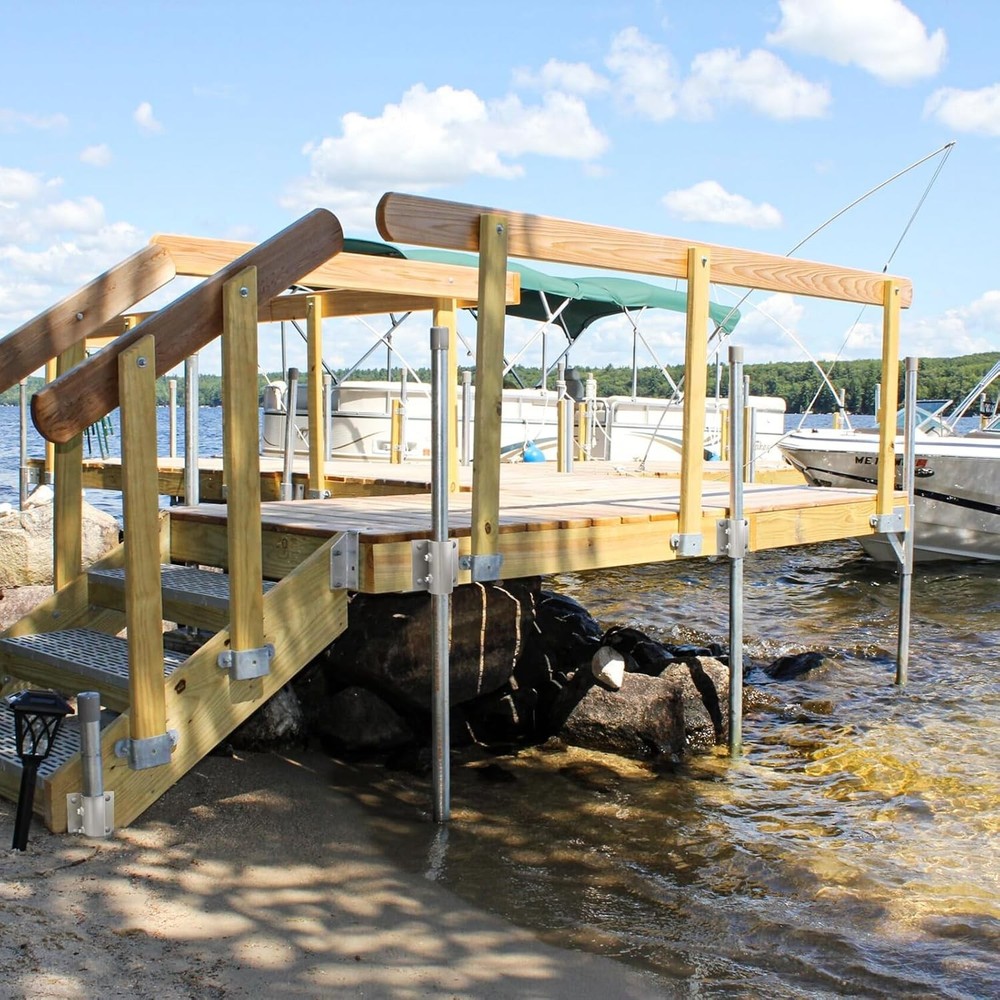 Dock Brackets Hardware Dock Side Leg Pipe Holder,Stationary/Floating Dock Posts