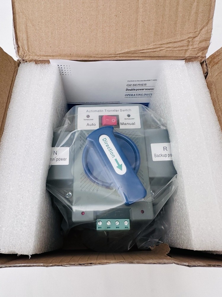 Double Power Source Automatic Transfer Switch Q2 Series 63 Amp 2 Pole