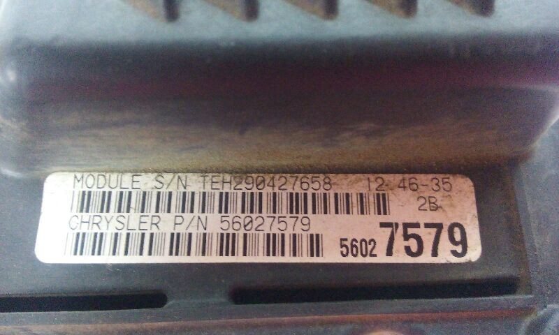 94 Jeep Wrangler Engine ECM Electronic Control Module 4.0 Liter 6 Cylinder