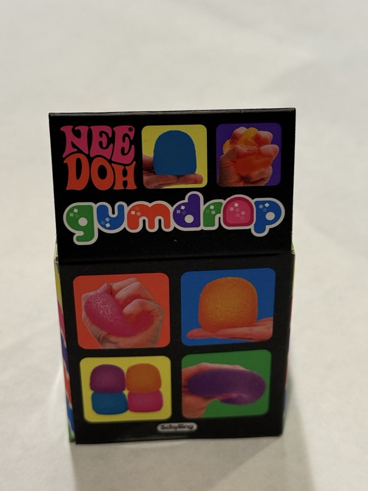 Nee Doh Gumdrop Super Solid Squish Needoh Gum Drop ORANGE RARE