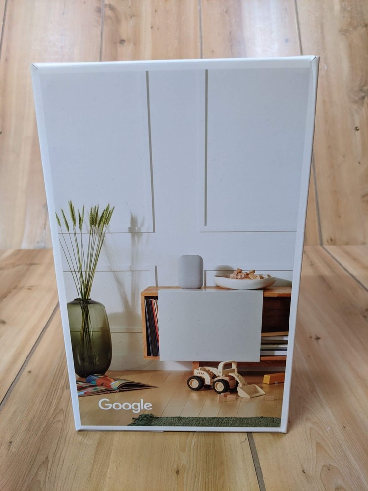 *BOX ONLY* Google Nest Audio Smart Speaker Chalk w/ Instructions