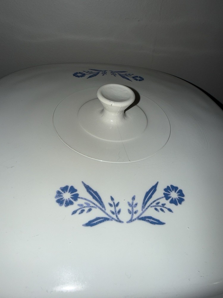 Corning Ware Blue Cornflower Pyroceram 10" Casserole Baking Dish