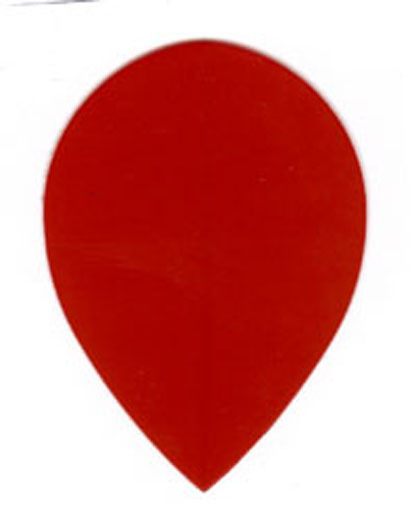 Amerithon - THE Best Dart Flights 5 Solid Red Translucent Teardrop Sets