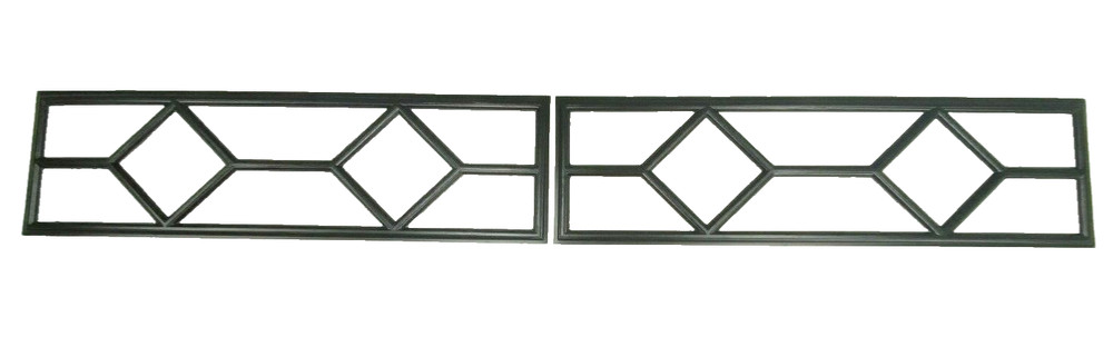 2 Amarr Waterford  Replacement Inserts for Long Panel Amarr Garage Door Black