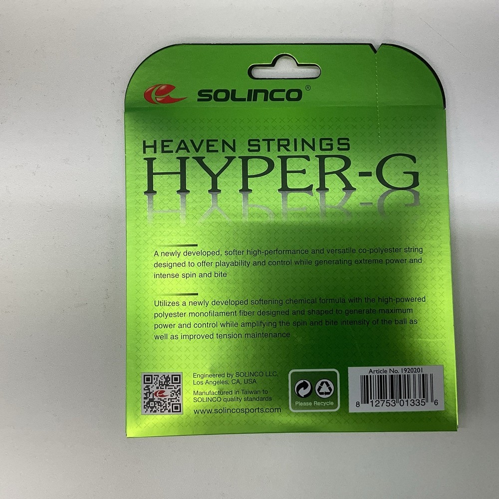 3 Pack Solinco Hyper-G Soft Polyester 18g/1.15mm Green