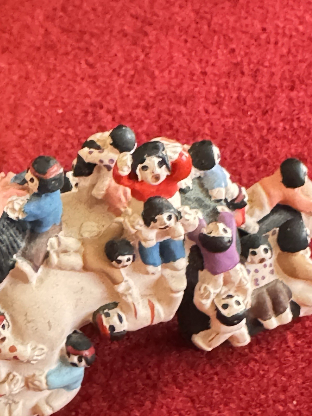 Vintage Storyteller Figurine with 25 Children Southwest Pueblo Design Mini 2.5"