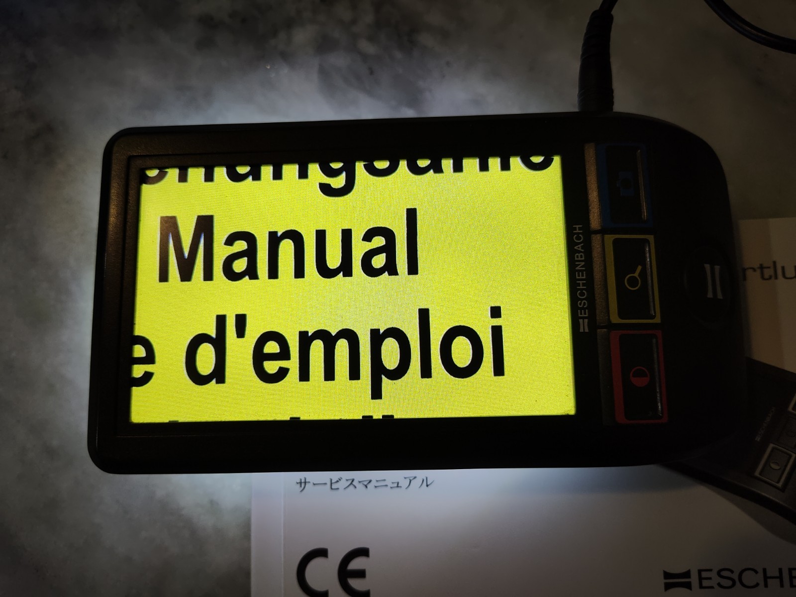 ESCHENBACH SmartLux Digital Portable Magnifier HD 165011 + Charger *Bad Battery*