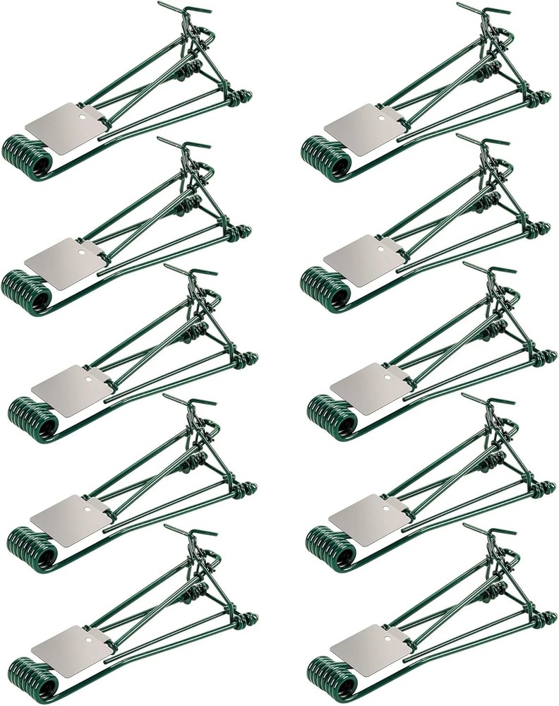 10 Pack Gopher Traps - Reusable Metal Gopher Trap, Easy Set Weather Proof Mole V