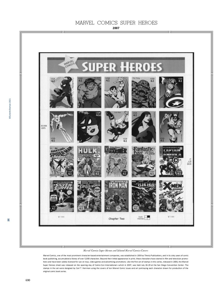 2007 U.S. Commemorative Singles COMPLETE Supplement (White Ace Alternative)