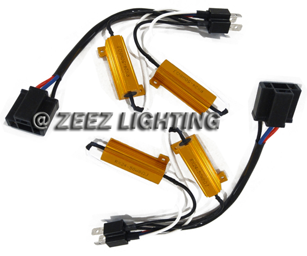 H4/9003 HID Resistor Decoder Anti-Flicker Bulb Out Error Free Warning Canceller