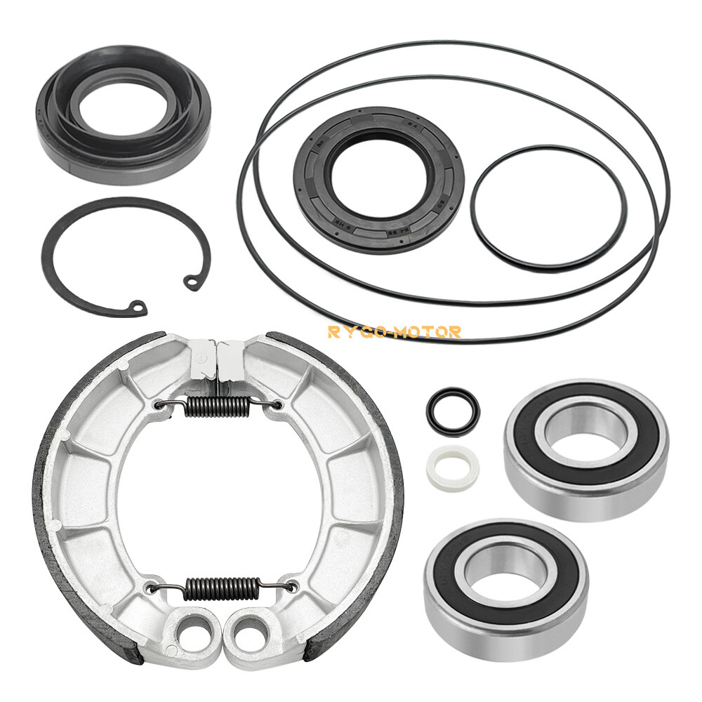 Rear Brake Drum Bearing Seals w/Shoes Kit for Honda Foreman 500 TRX500 2005-2013
