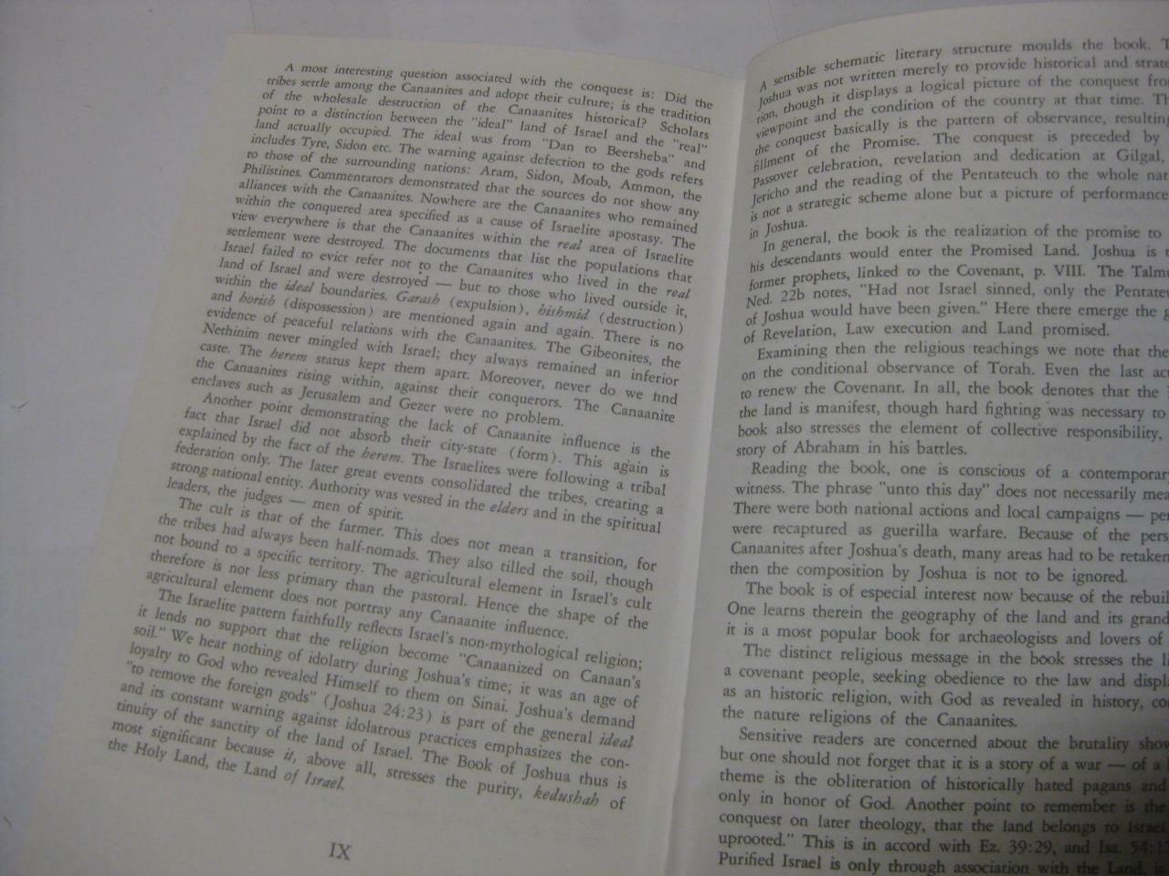 Hebrew English & RASHI YEHOSHUA/JOSHUA of Bible book Judaica Press Edition