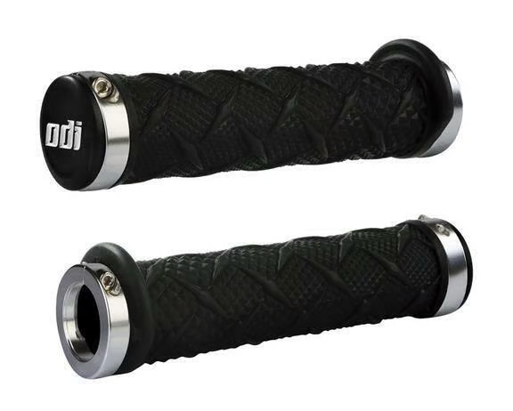 ODI ATV Xtreme Lock-On Grips - Black - Silver Clamp ATV/UTV Snowmobile J30XTB-S