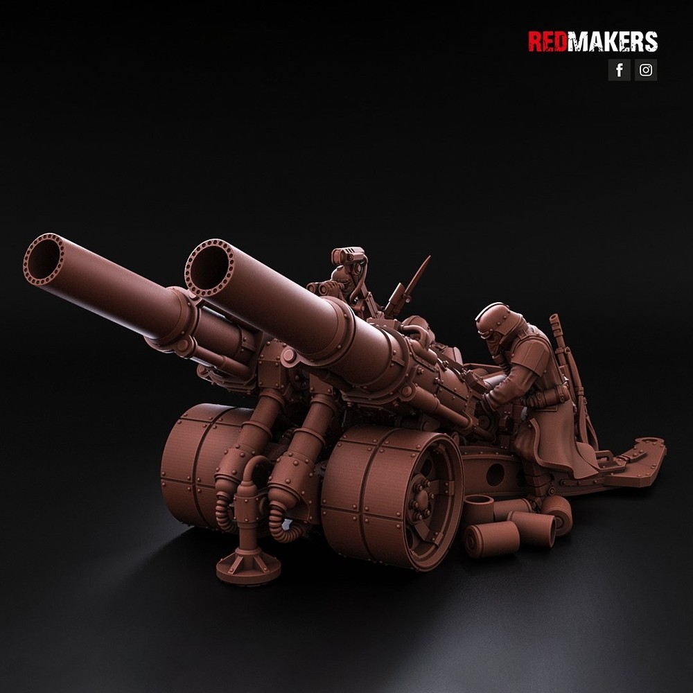 DEATH DIVISION SIEGE CANNON WITH CREW