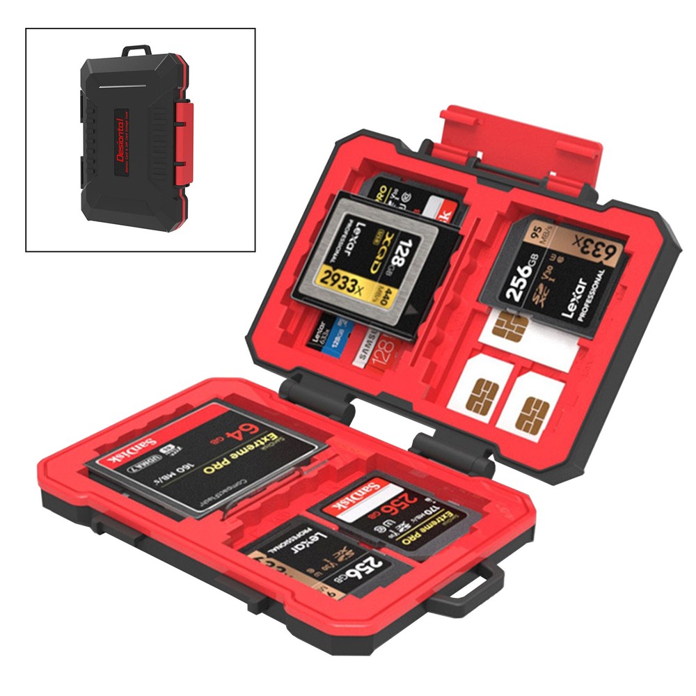 Camera Memory Card Box SD Card Protection Box Waterproof Anti-fall Storage Box.