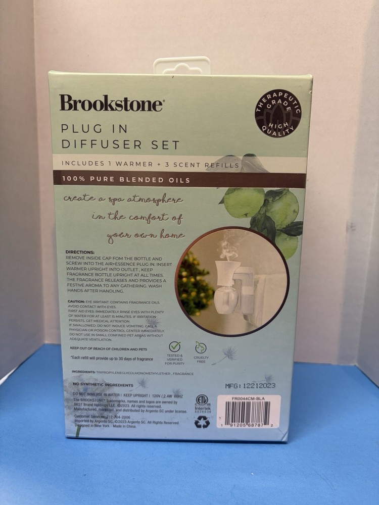 Brookstone Plug-In Diffuser Set - Crisp Morning Calm
