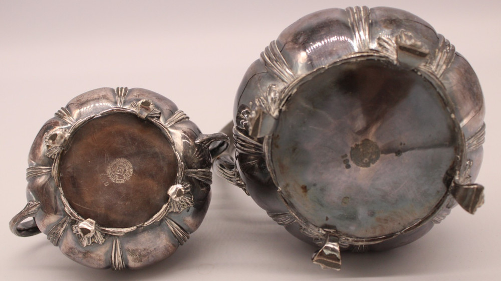 Vintage Pairpoint Quadruple Plate Coffee Pot & Sugar Container Set