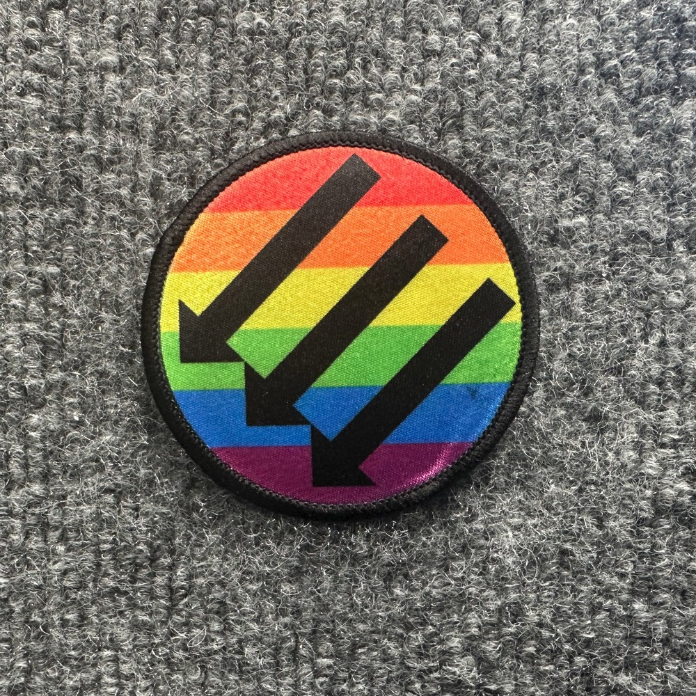 Iron Front Anarchist 3 Arrows Rainbow Pride Morale Patch Hook & Loop
