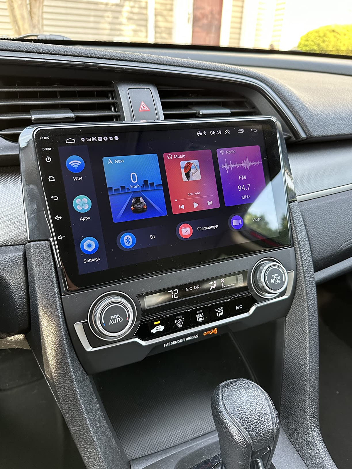 Android 13 Carplay Car Stereo Radio GPS WIFI For Honda Civic 2016-2020 Head Unit