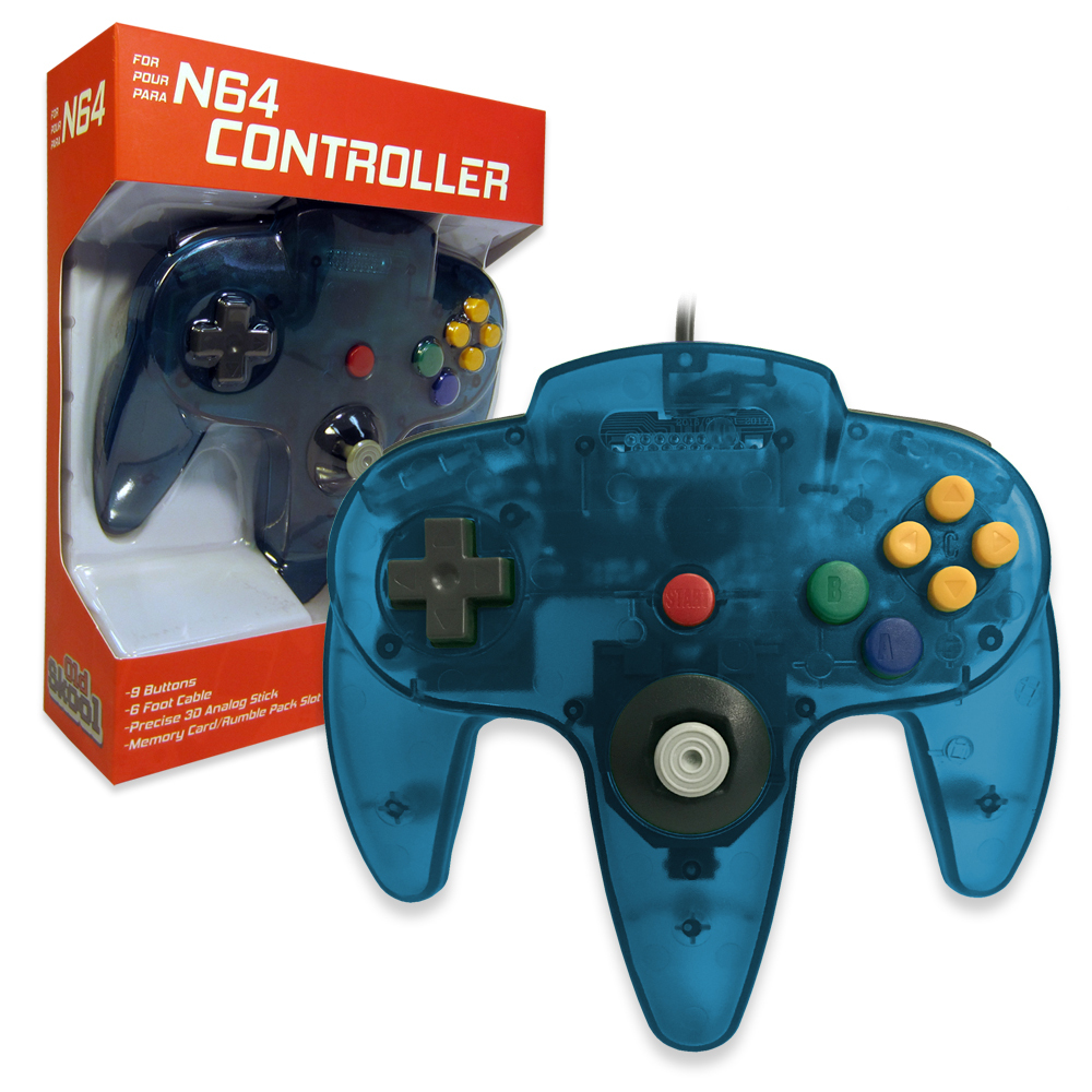 Old Skool Turquoise Wired Controller for Nintendo 64 N64