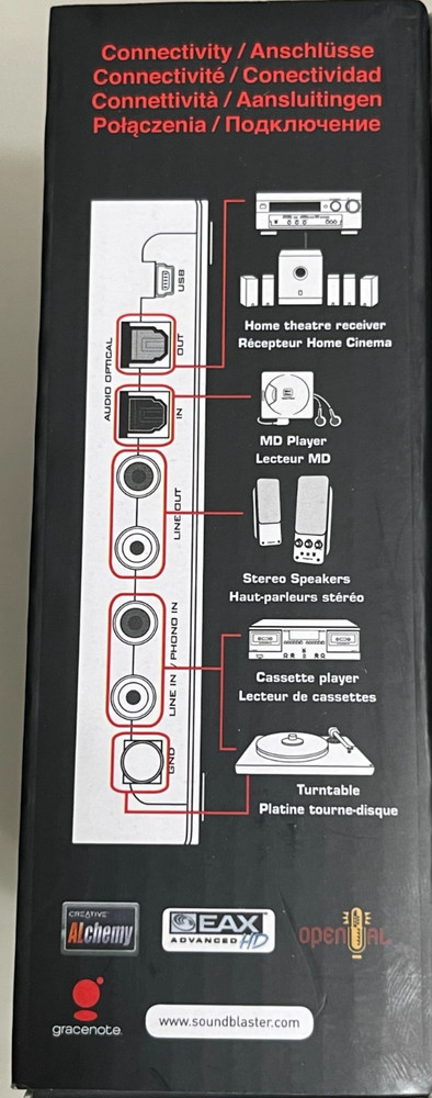 Creative Sound Blaster X-Fi HD External USB Computer Audio System /Preamp SB1240