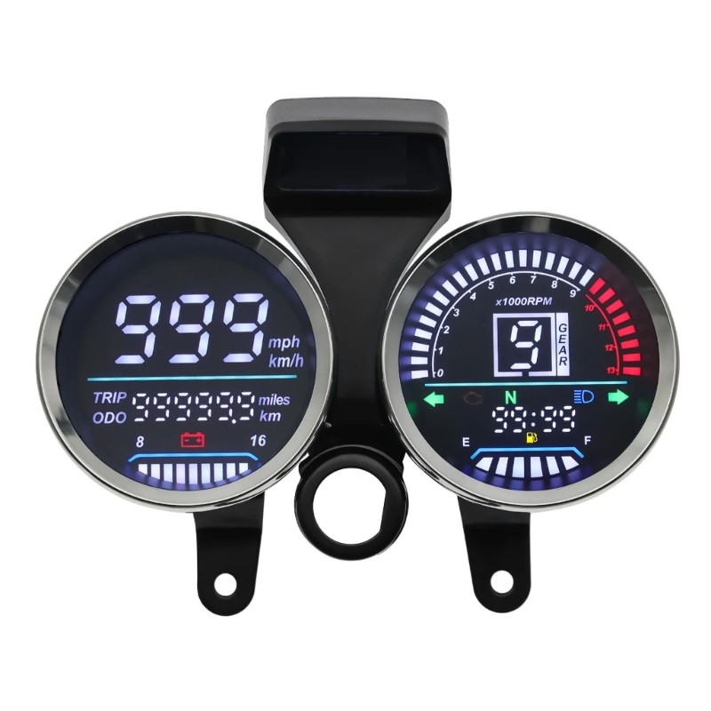 Clear Large Digital Display Dashboard Odometer Speedometer for GN125 Motorcycle