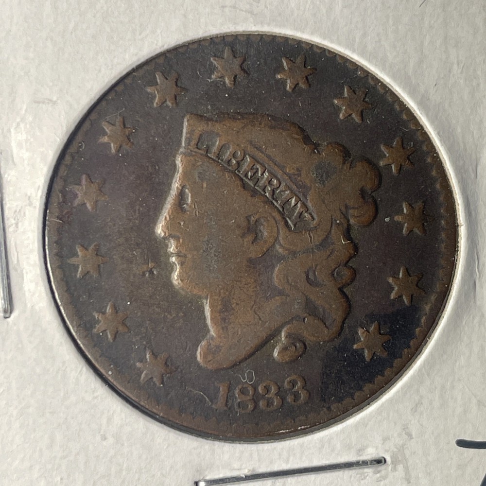 BETTER DATE 1833 LARGE CENT NICE FINE++ Condition XX463