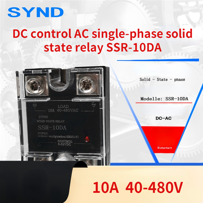 DC control AC single-phase solid state relay SSR-10DA 10A
