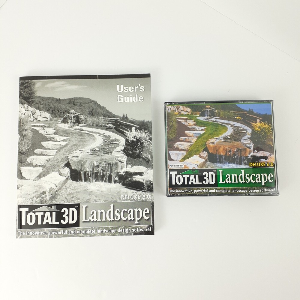 Total 3D Landscape Deluxe 6.0 software PC CD 3-Disc Set Guide 2003 Win XP/98