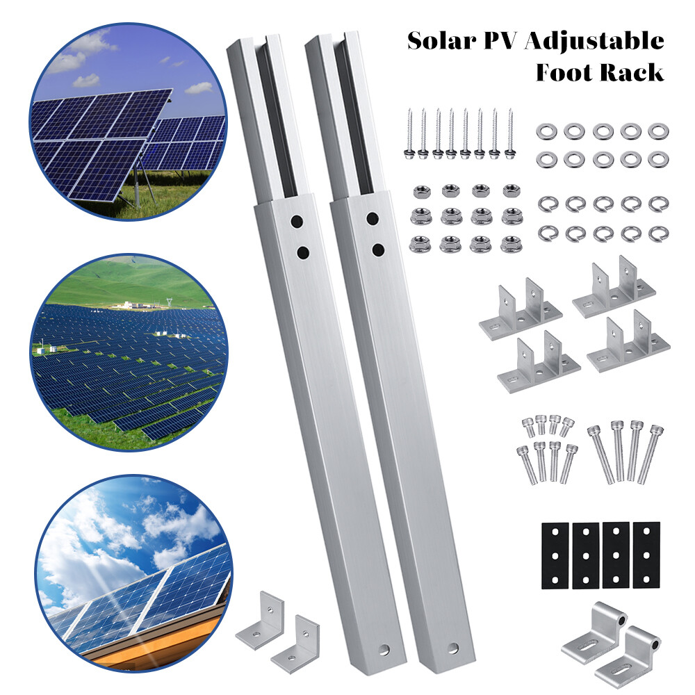 Solar Panel Tilt Mount Brackets Adjustable Ground Roof Mounting System Solar Kit