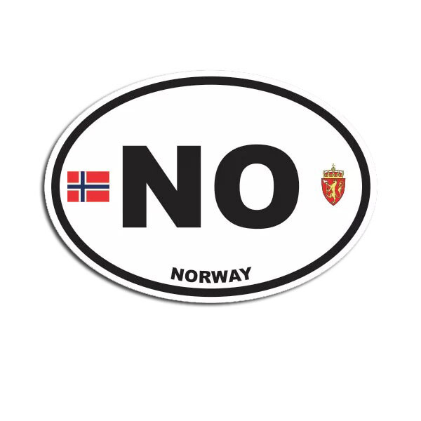 Norway Oval Sticker Decal