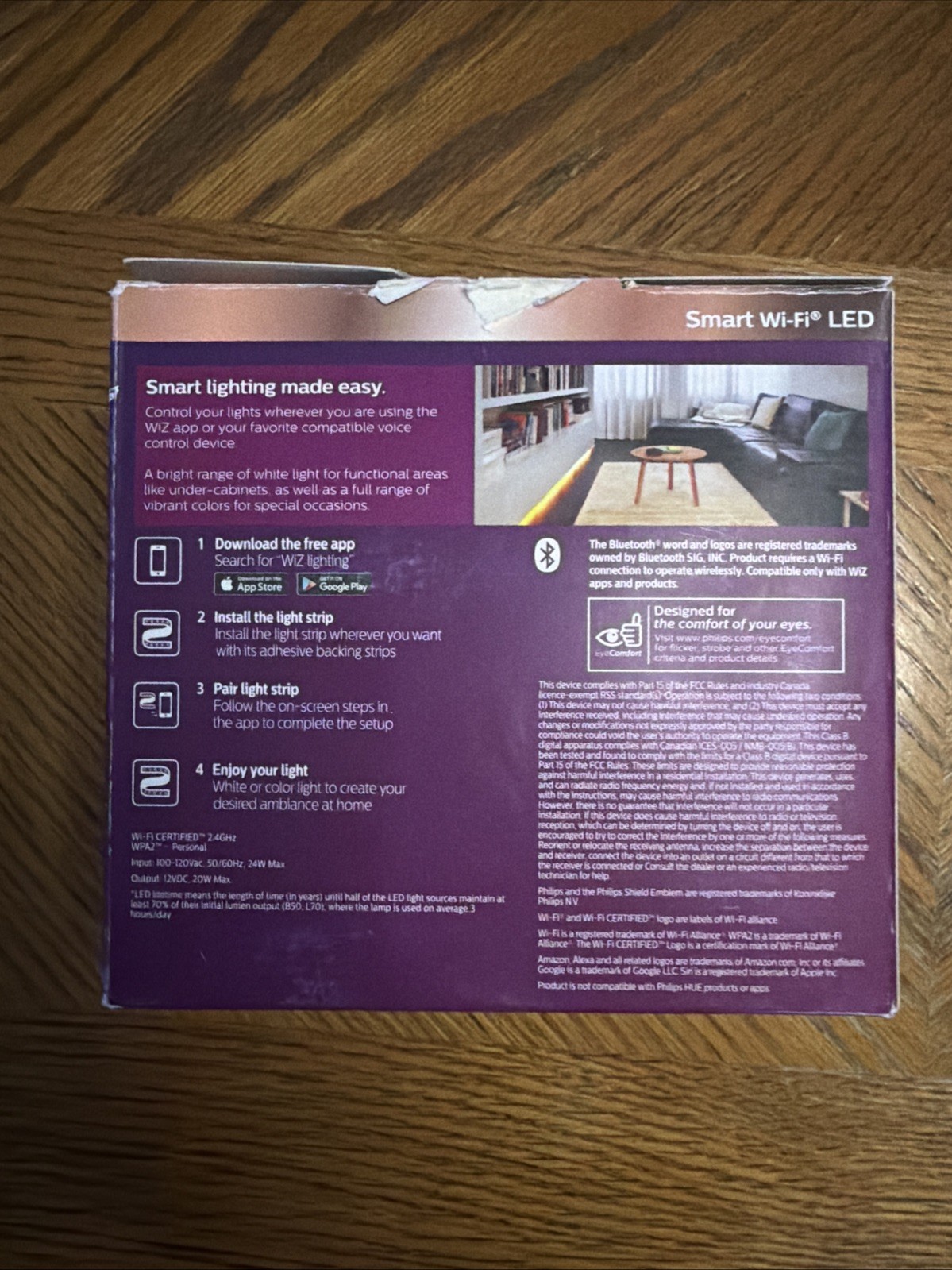 Philips Smart Plug-In Dimmable Wi-Fi Wiz Connected Strip Light 6.6-ft 9290025249