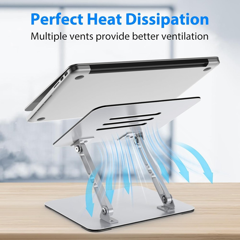 Laptop Stand Desk Adjustable Laptop Riser Metal Foldable Computer Stand Holder