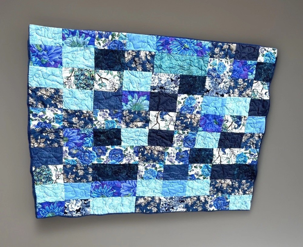 Handmade Patchwork Quilt 53” L x 41” W