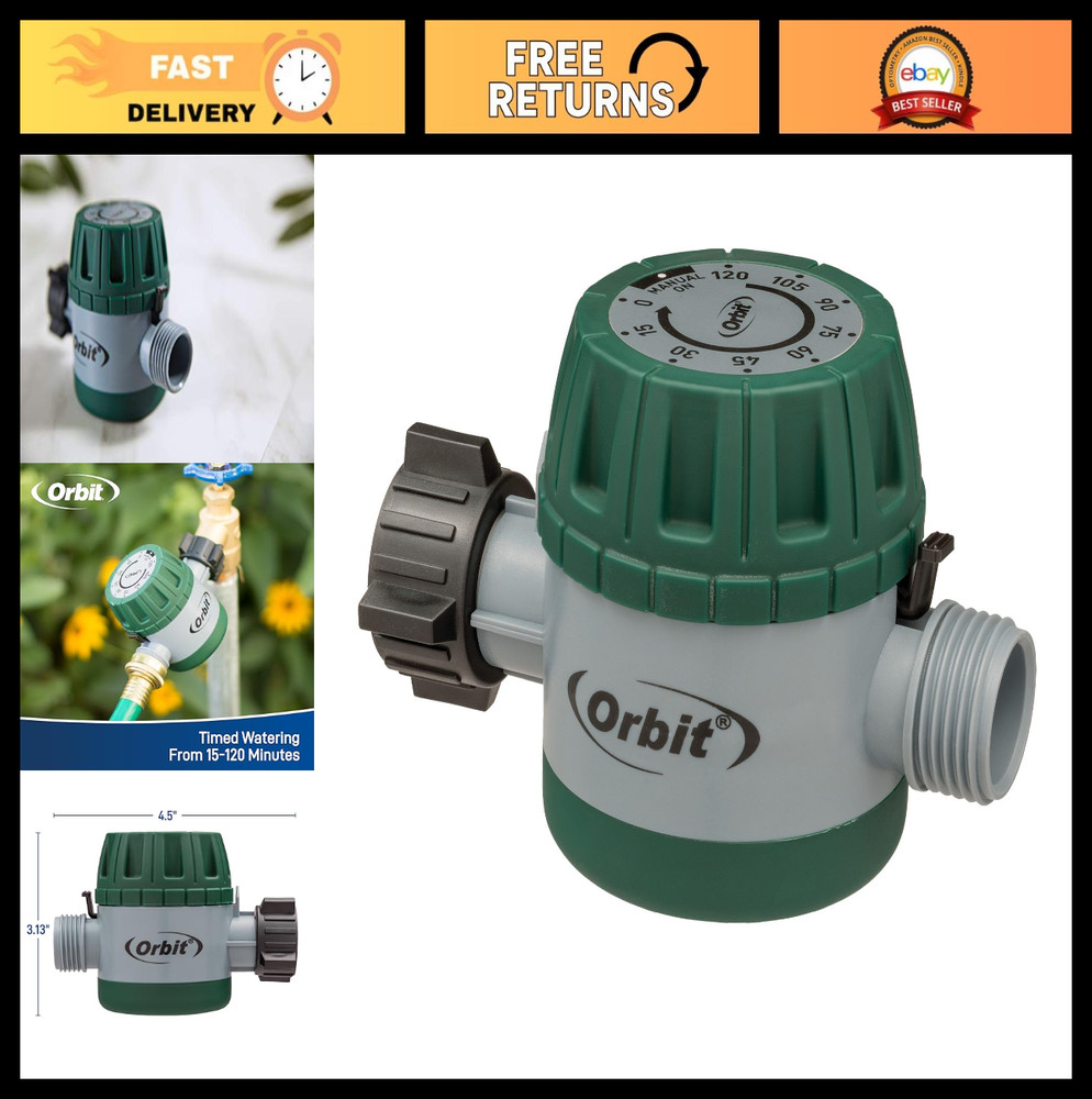 Mechanical Water Timer for Lawn & Garden - Automatic Irrigation System, 62034