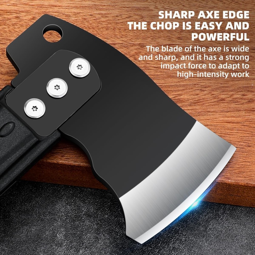 Multifunctional Hammer Head Axe Survival Tactical Tool - Folding Saw, Flintstone