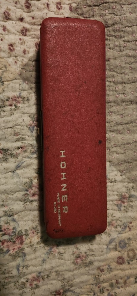 Vintage Harmonica. M Hohner 64 Chromonica Germany Harmonica In Case