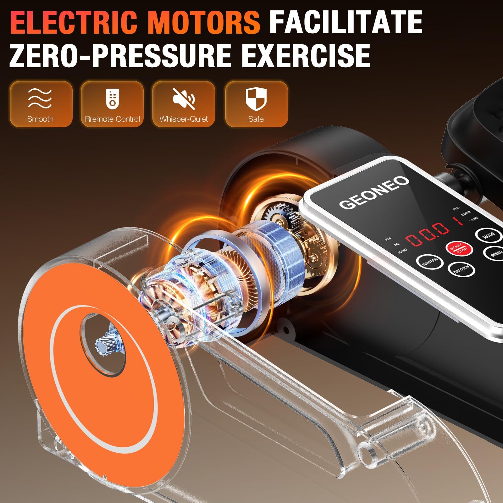 Under Desk Elliptical Machine, Electric Ellipse Leg Exerciser for Senior, Qui...