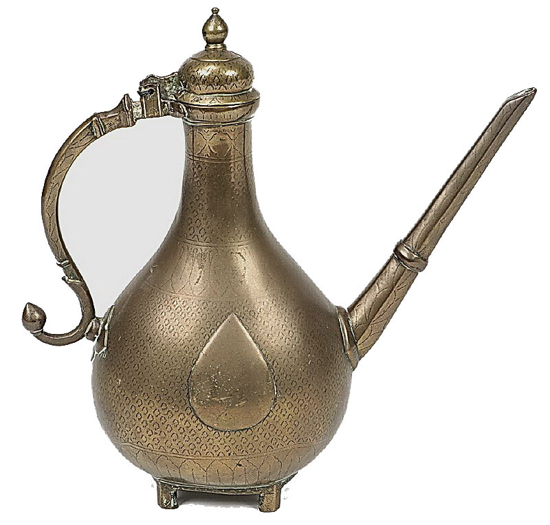 ANTIQUE MUGHAL BRASS LARGE EWER