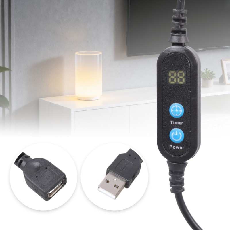 Time Presetable USB Timer Cord Energy Saving For Kitchen Appliances Use