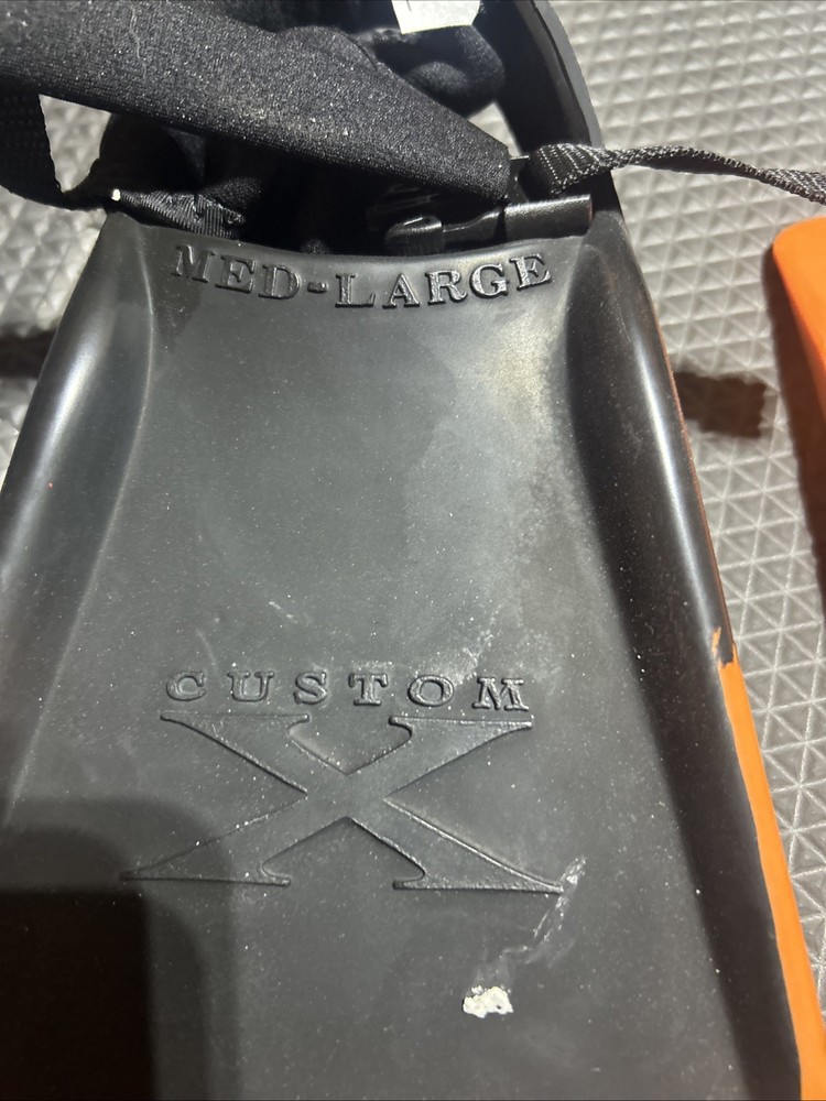 Custom X Medium Large Swim Fin. Orange