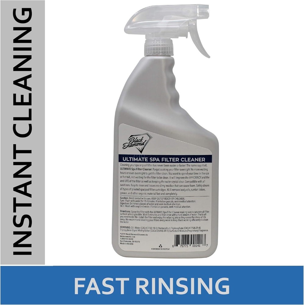 Black Diamond Stoneworks Ultimate Spa Filter Cleaner Fast-Acting 1-Quart