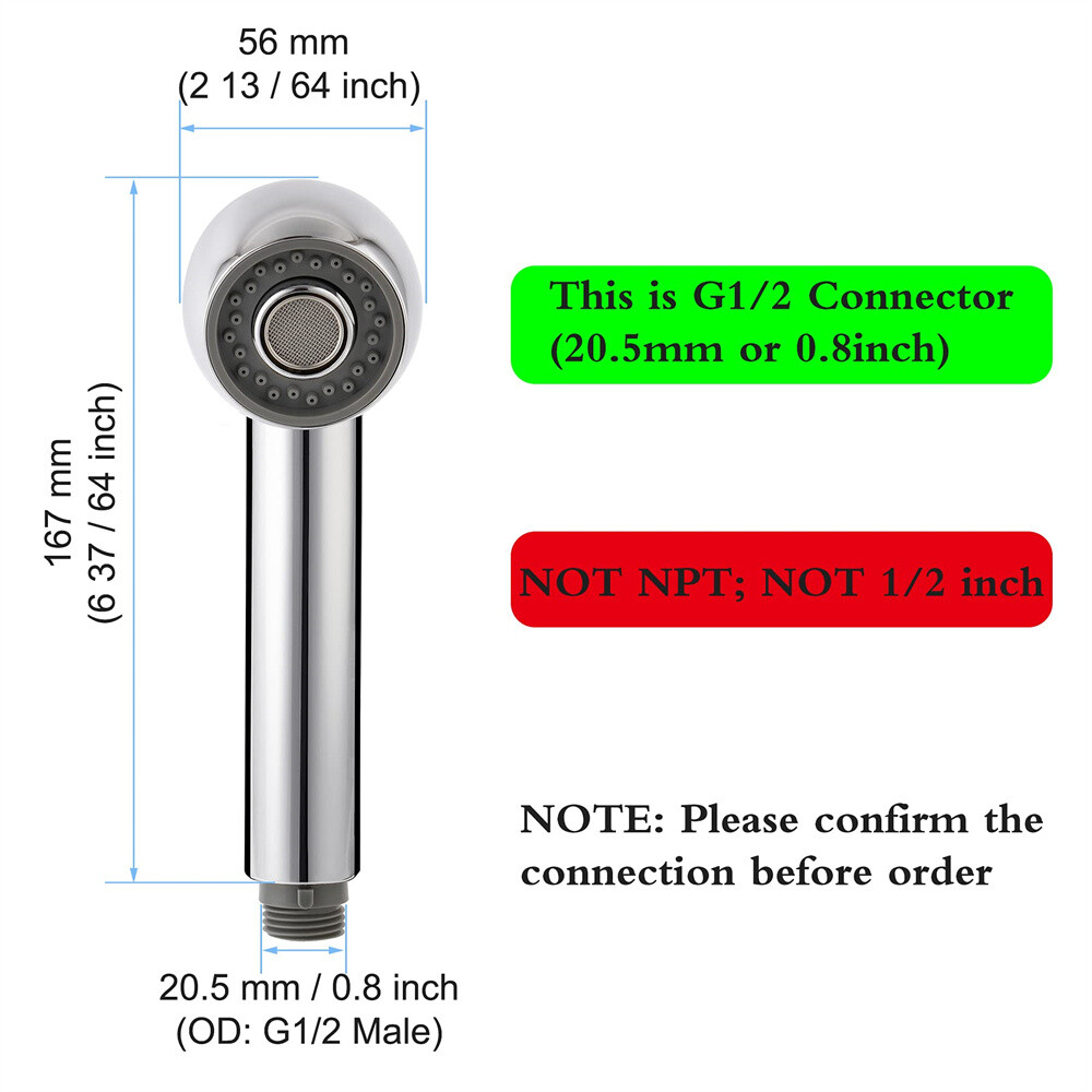 Replacement Sprayer Pull Out Spray Head for Kitchen Sink Pull-Down Faucet G1/2