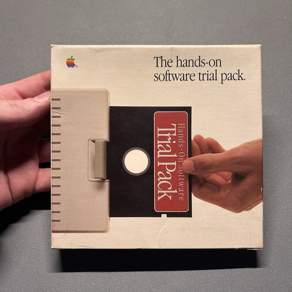 Vintage Apple Hands On Software Trial Pack Floppy Discs For Apple IIc Computer