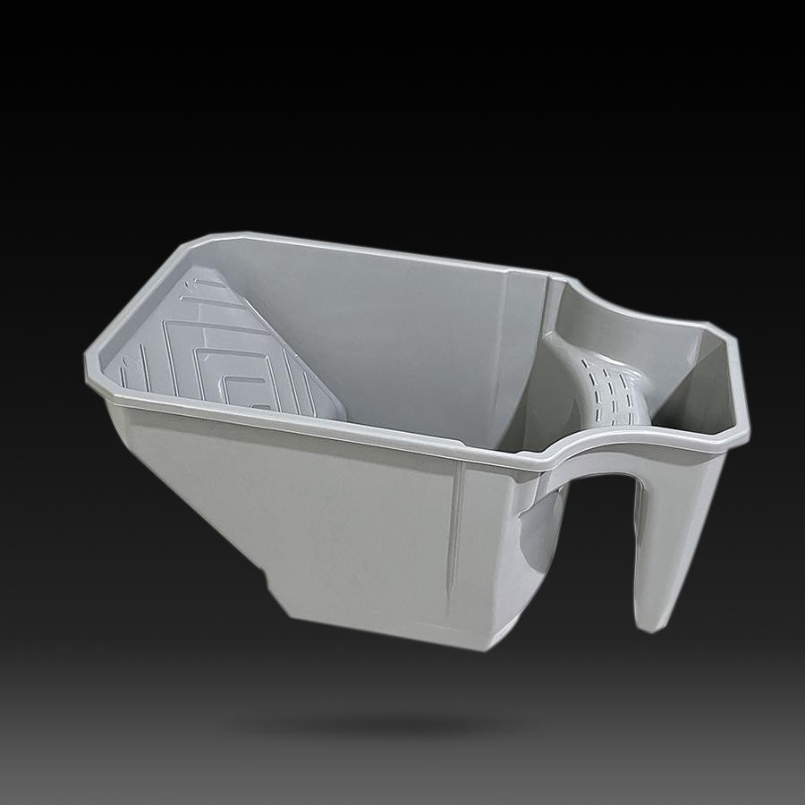 4-inch Paint Cup with Roller Frame Durable Pp, Large Capacity Gray Handheld Tray