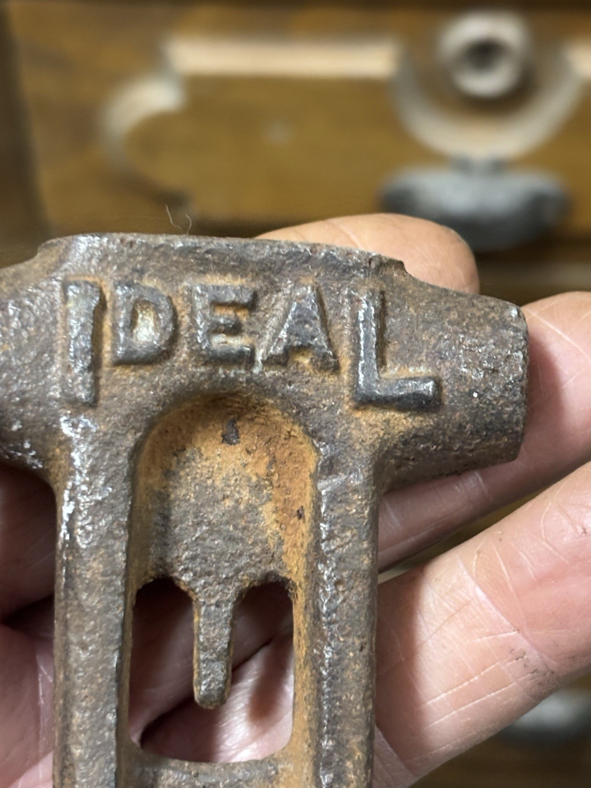 Cast Iron No. 114 Ideal Calvary Horse Picket Pin Spike Hammer Tent Stake Antique