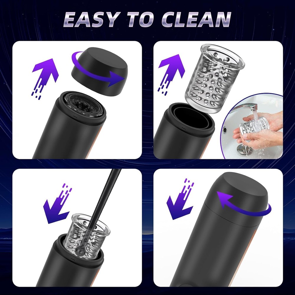 Male Masturbaters Automatic HandsFree Rotating Cup Thrusting Stroker Lubricants