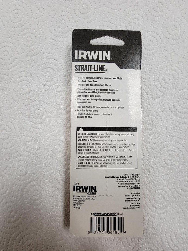 IRWIN STRAIT-LINE #666012 RED MARKING CRAYONS